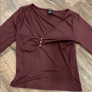 Dark maroon long sleeve